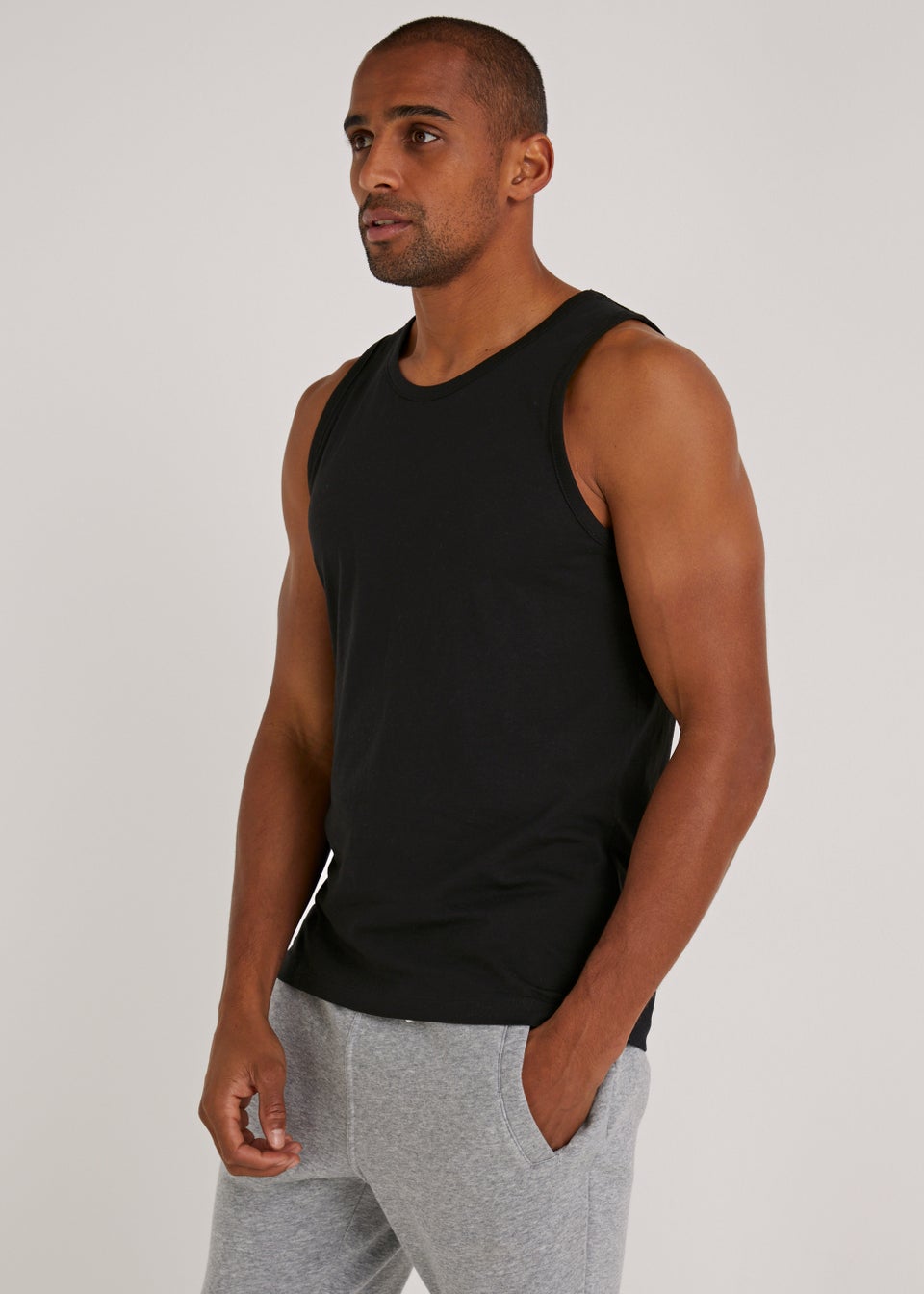 Black Jersey Vest Top
