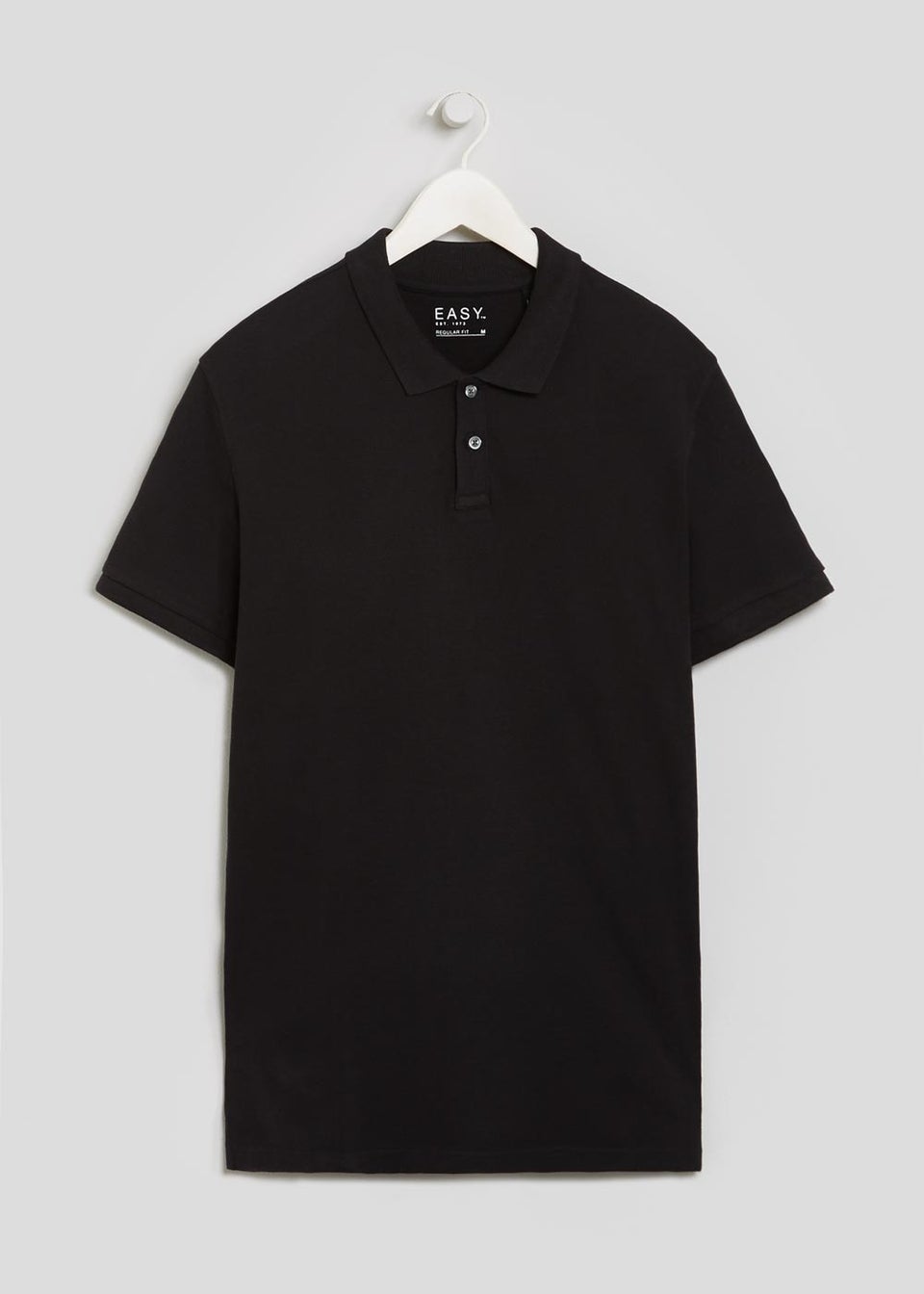 Black Essential Pique Polo Shirt
