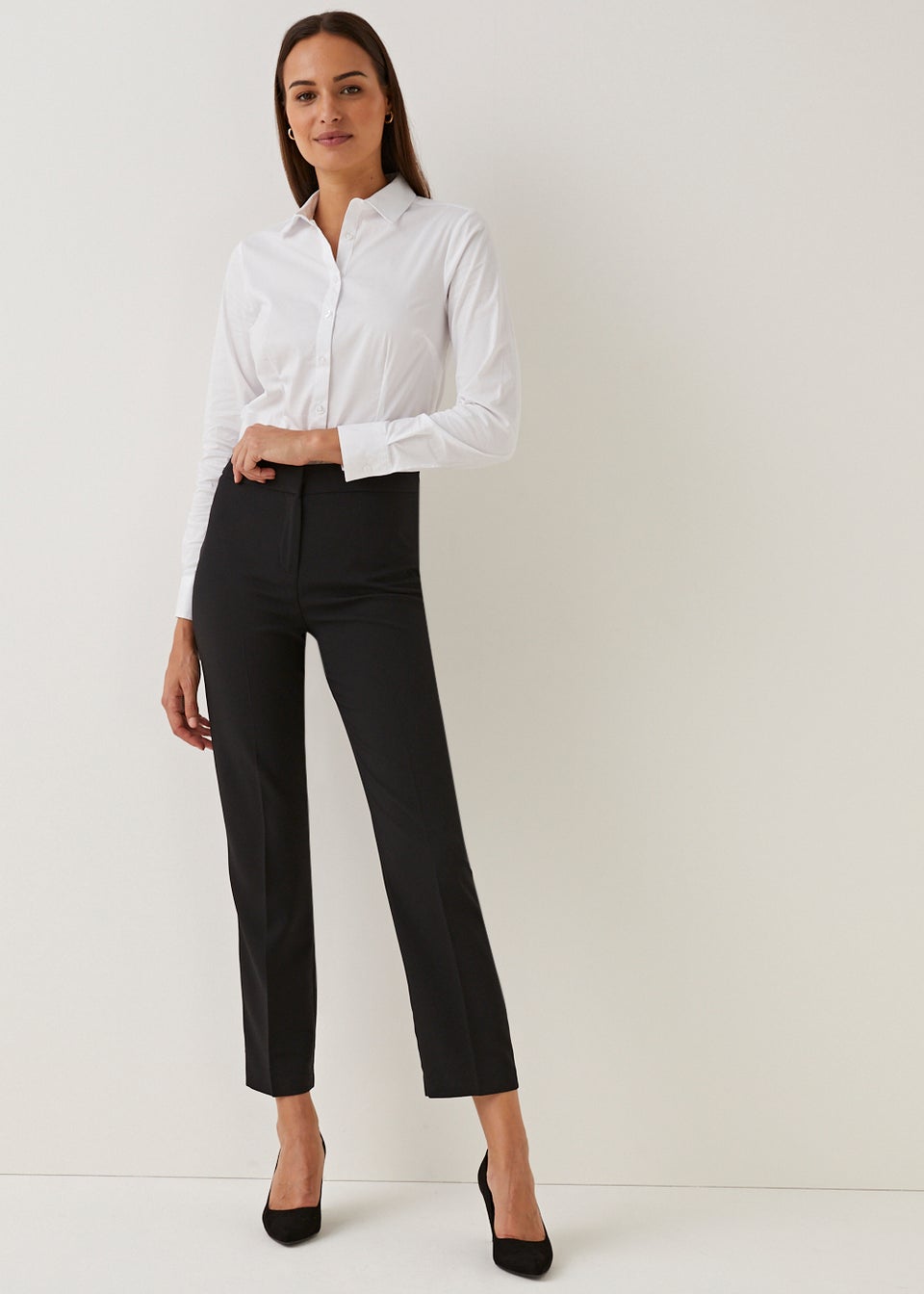 Black Straight Fit Trousers (Regular)