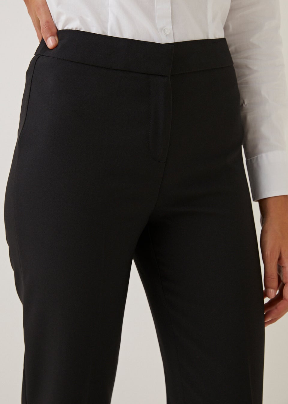 Black Straight Fit Trousers (Regular)