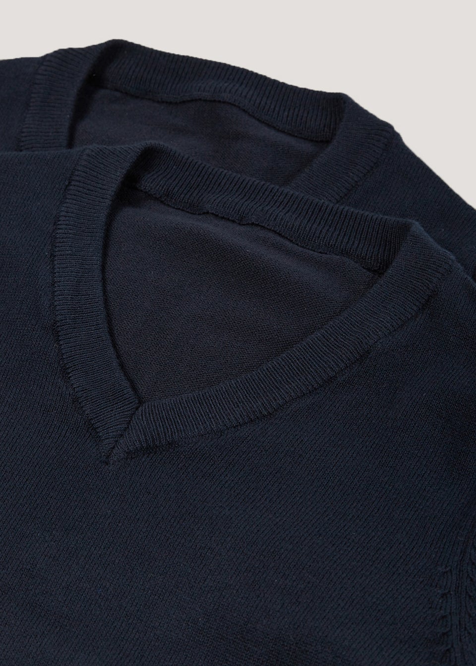 Kids 2 Pack Navy V-Neck School Jumpers (3-13yrs)