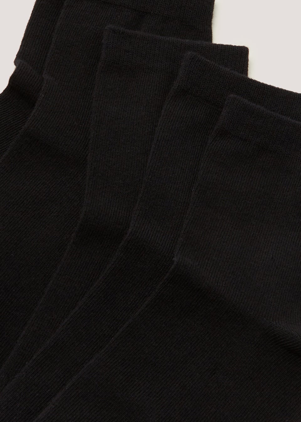 Kids 5 Pack Black Ankle Socks (Younger 6-Older 5.5)