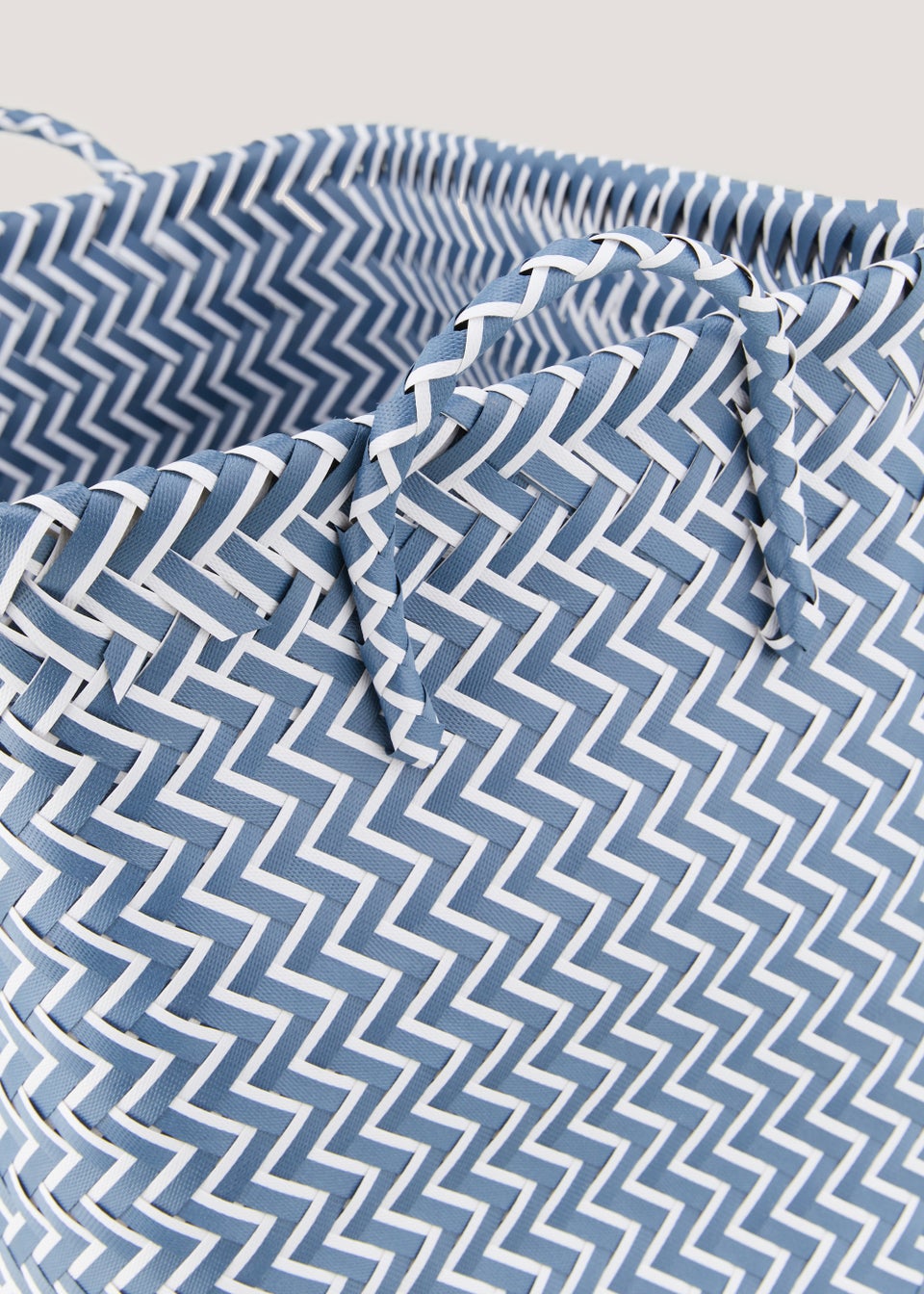 Blue Plastic Laundry Basket