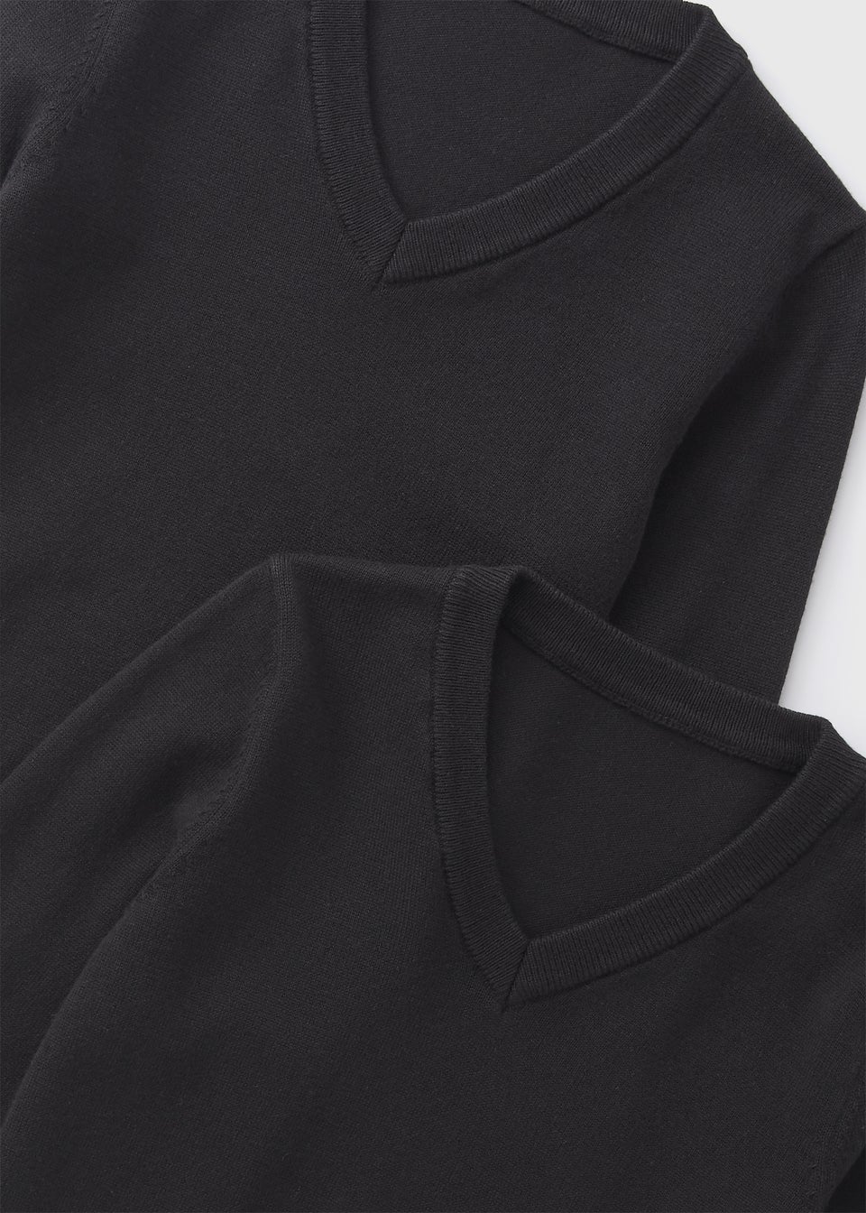 2 Pack Boys Black School Knit Jumpers (3-13yrs)