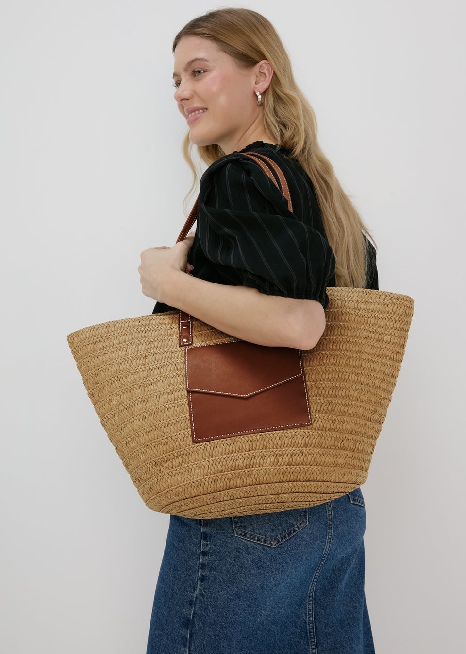 Natural Raffia Tote Bag