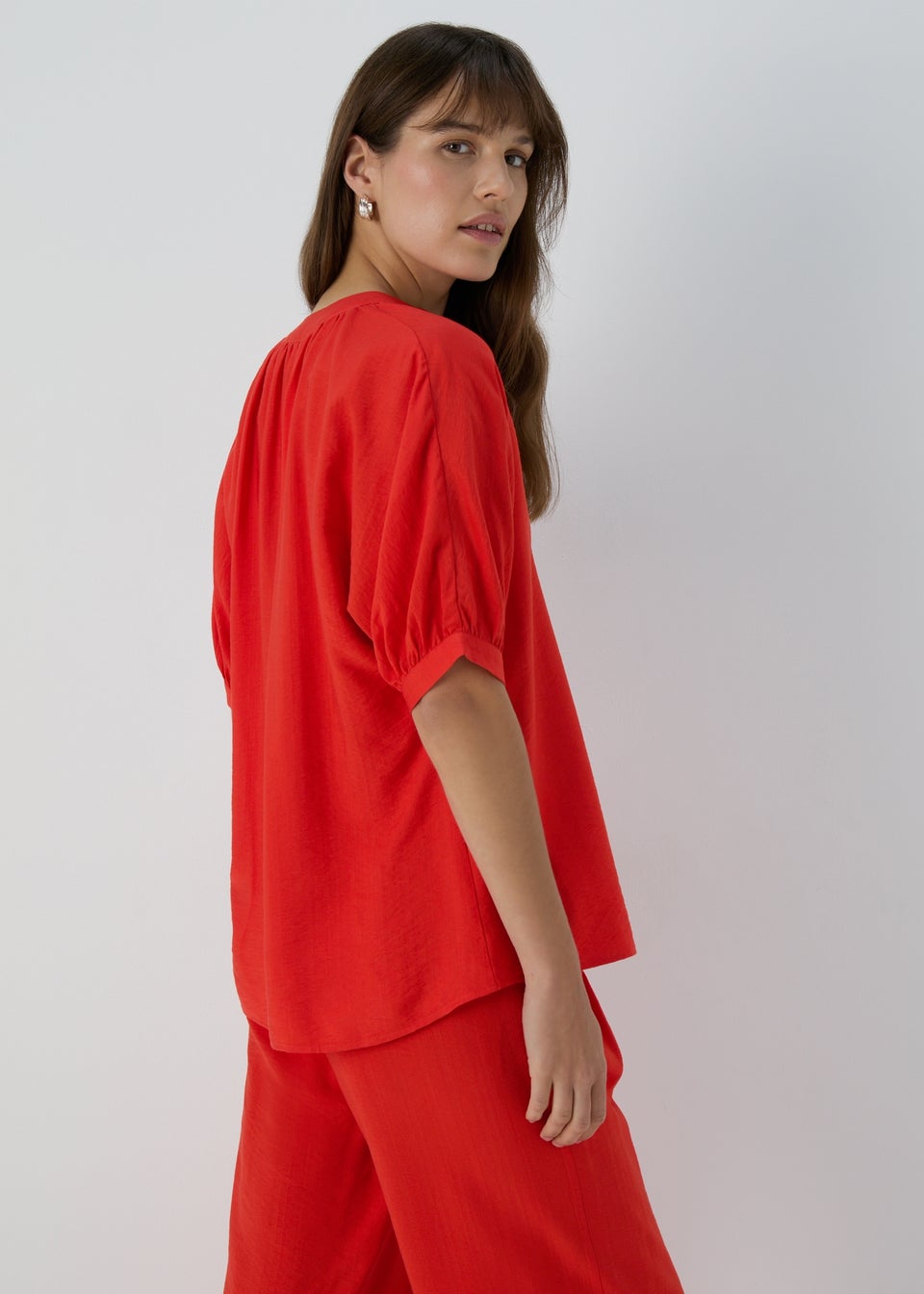 Red Co Ord Blouse