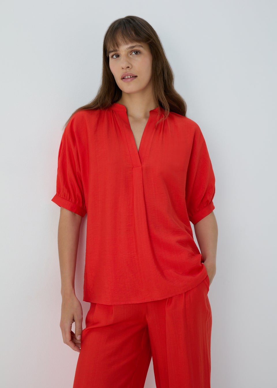 Red Co Ord Blouse