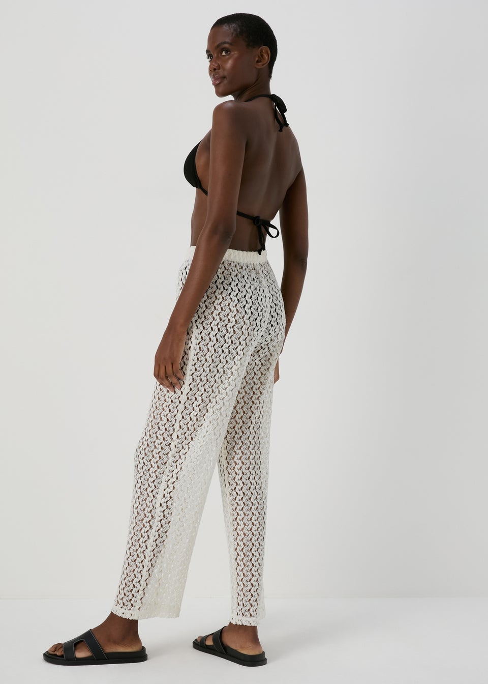 Cream Crochet Trousers