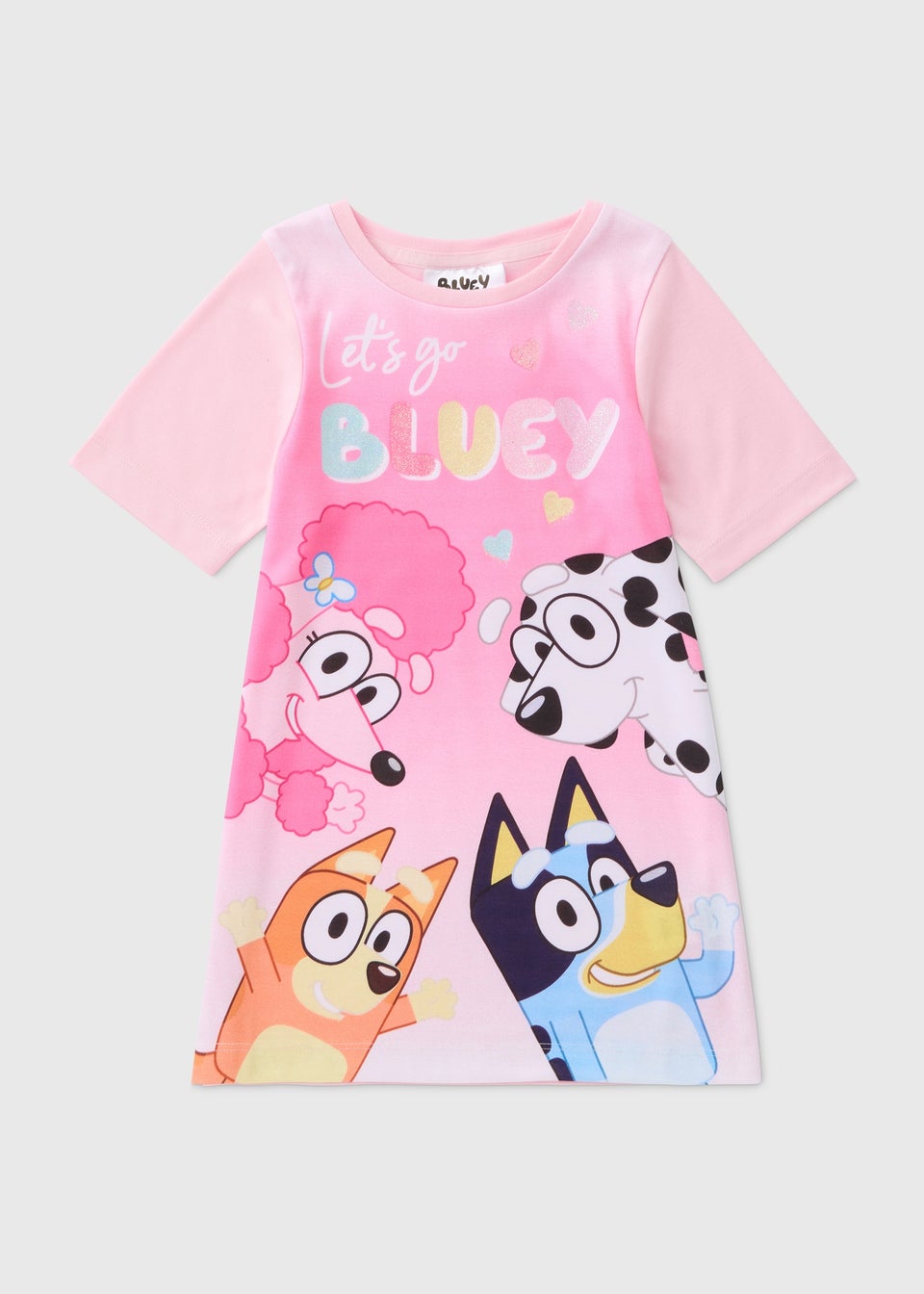 Bluey Kids Pink Nightie (18mths-6yrs)