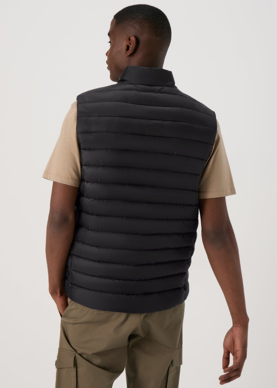 Black Packable Puffer Gilet