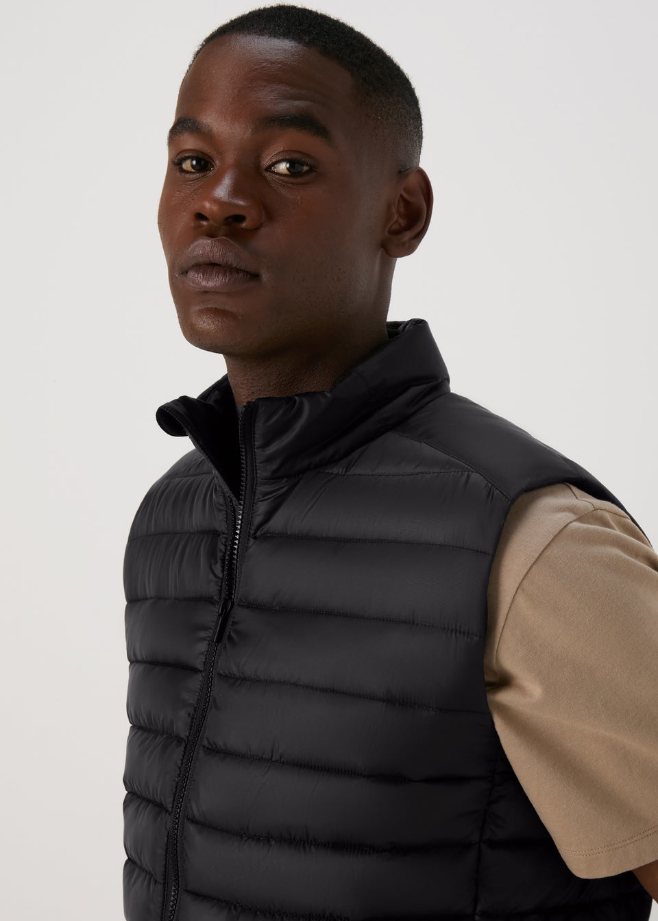 Black Packable Puffer Gilet