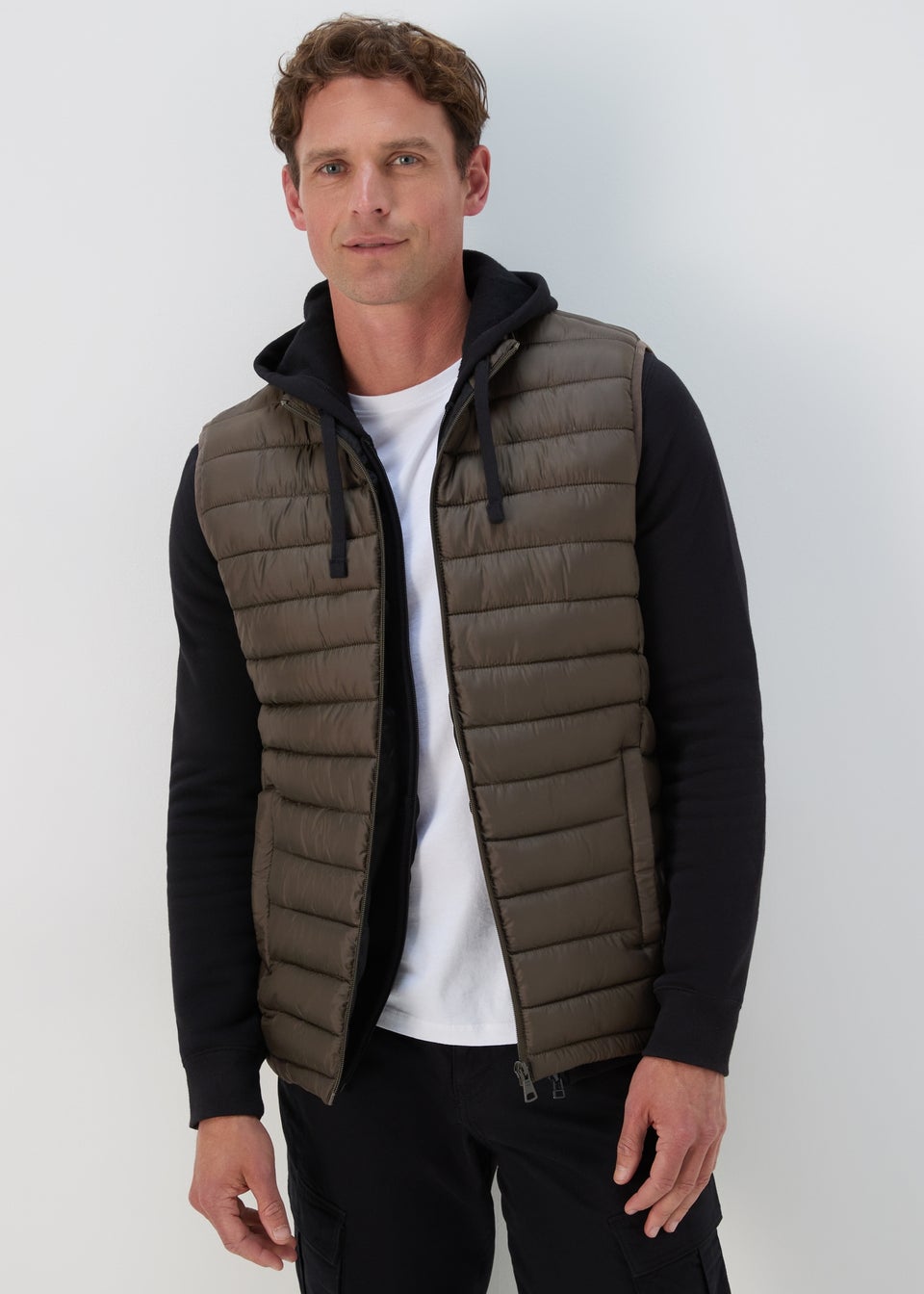 Khaki Packable Puffer Gilet