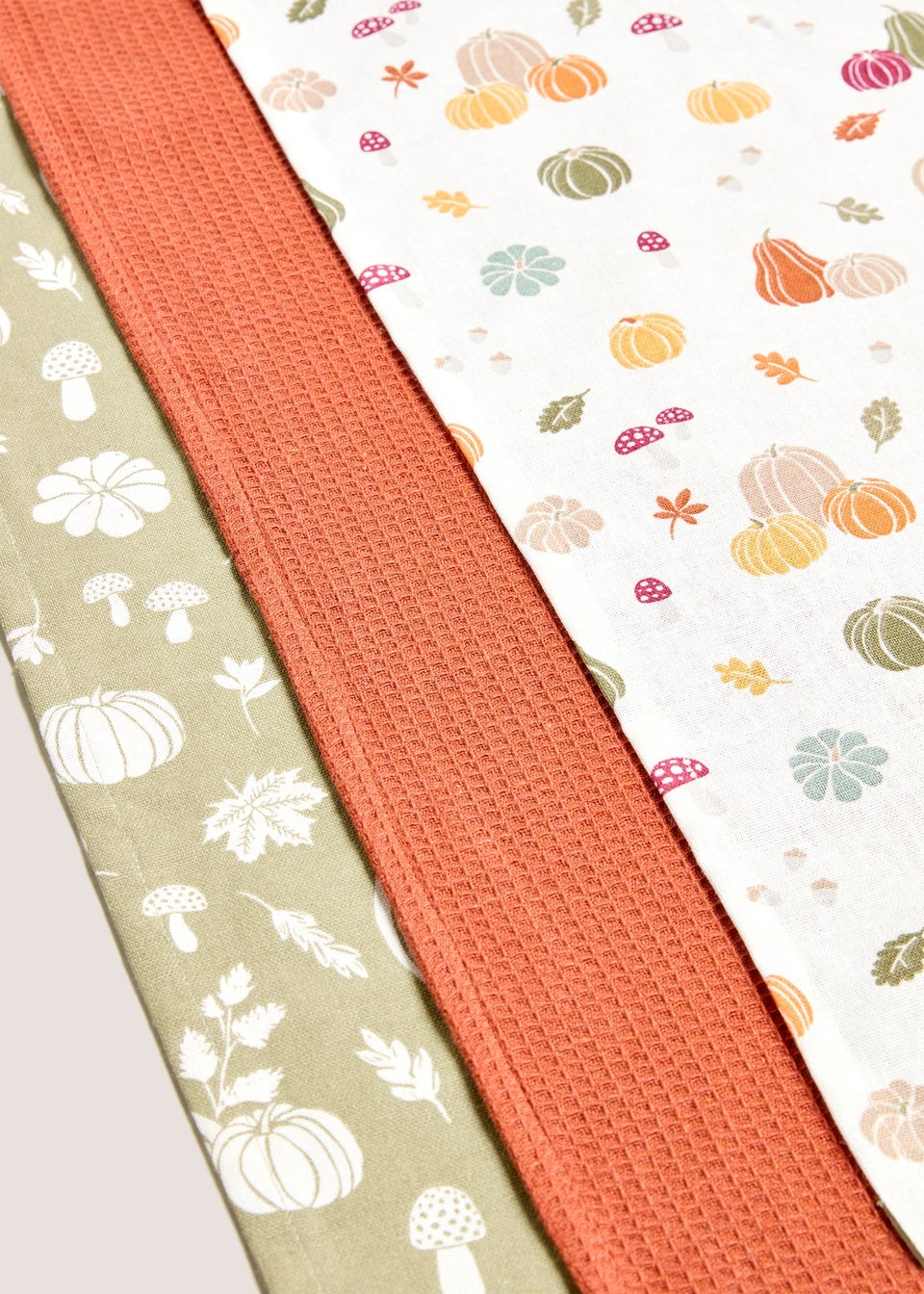 3 Pack Autumn Pumpkin Tea Towels (60cmx45cm)