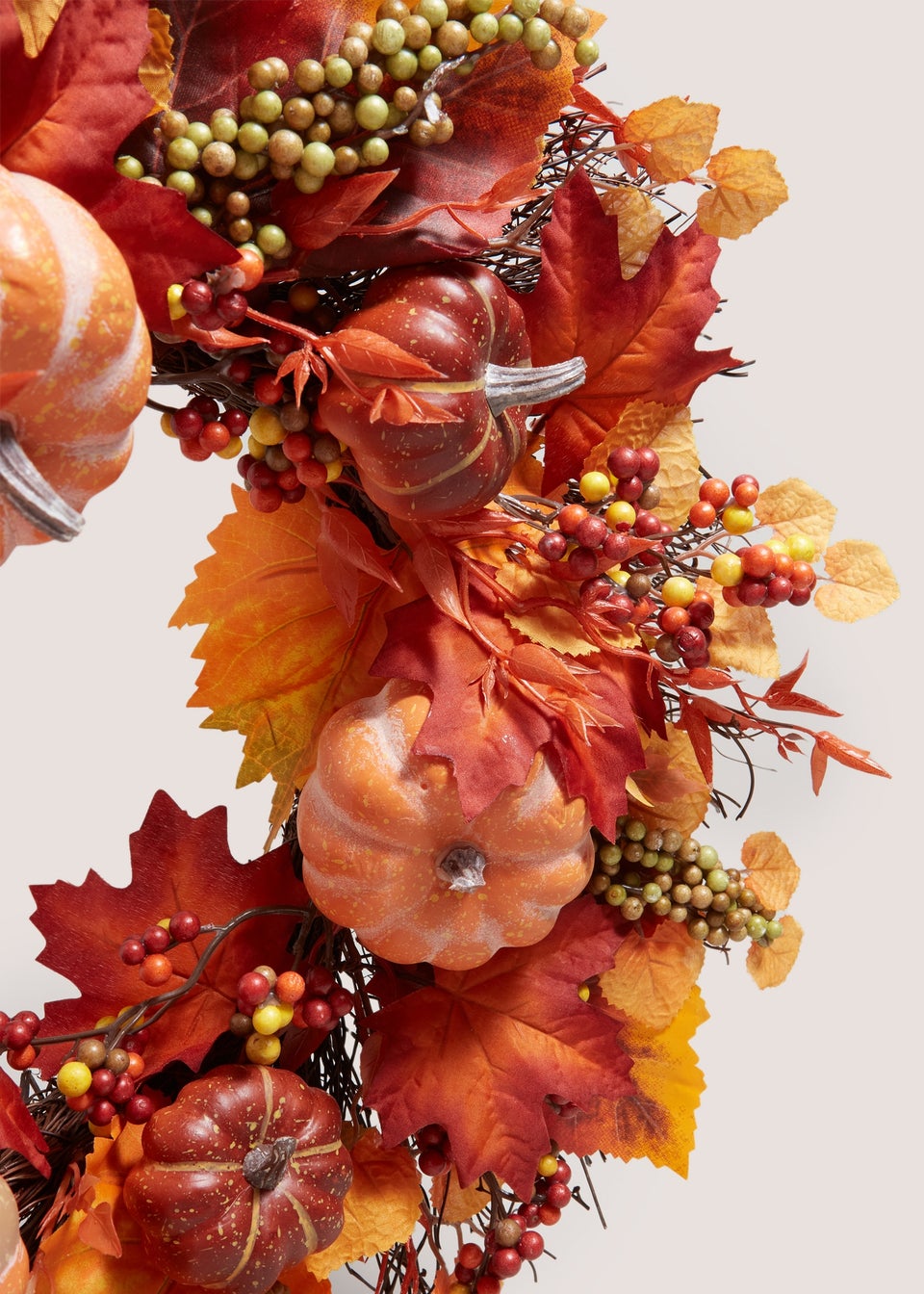 Orange Pumpkin Wreath (61cmx61cmx12cm)