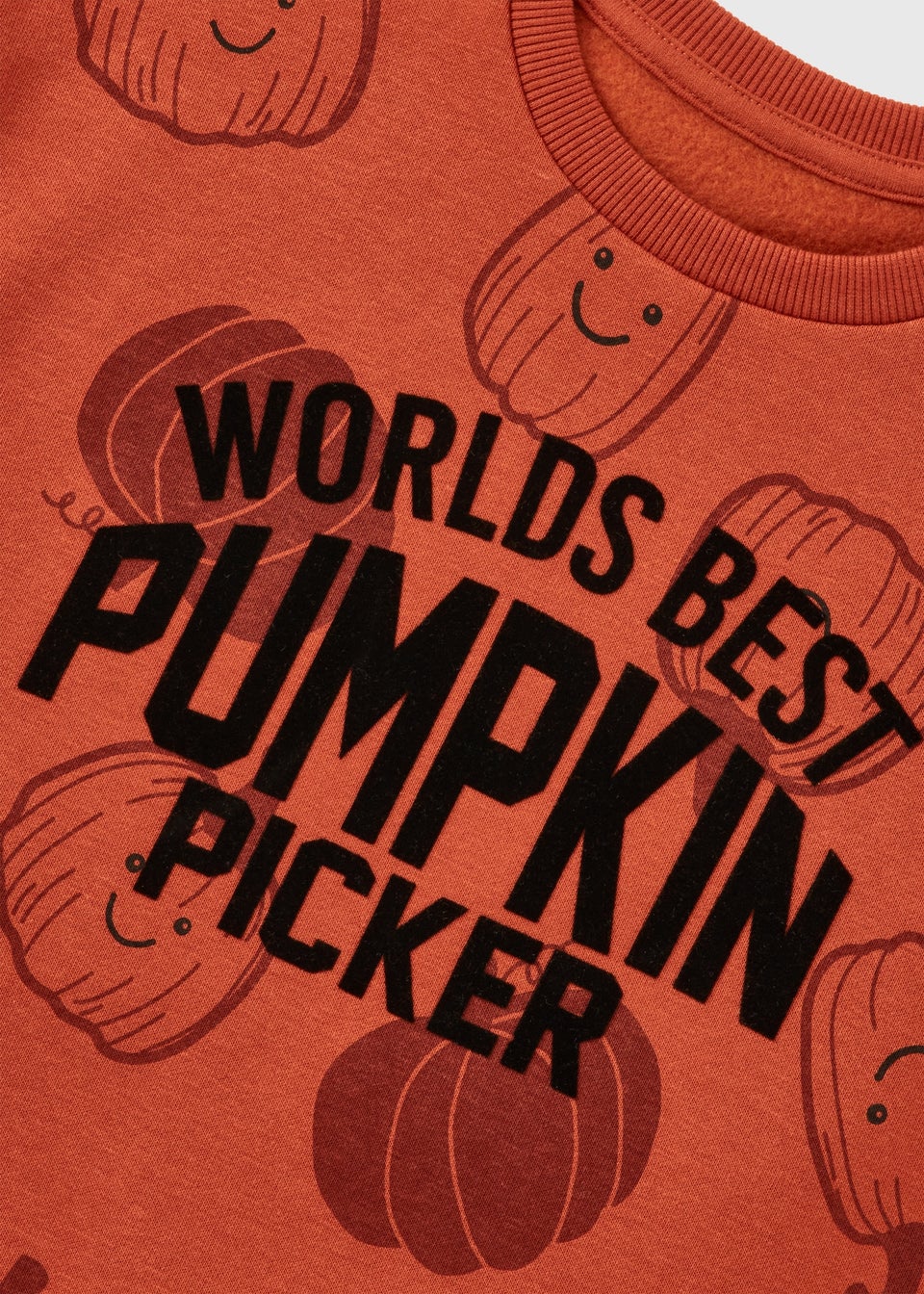 Boys Orange Pumpkin Sweatshirt (1-7yrs)