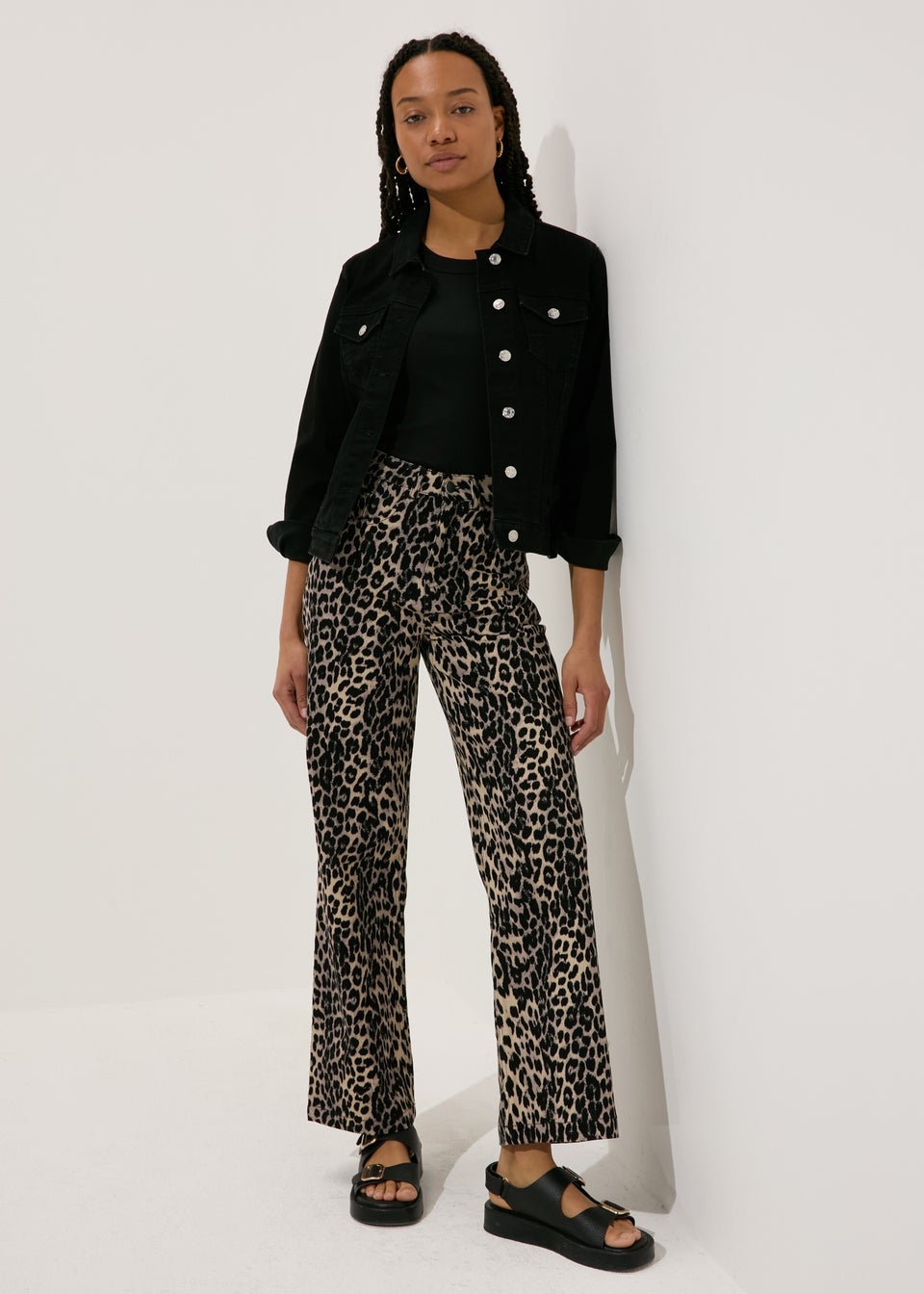Brown Leopard Print Jeans